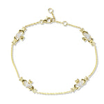 Gold Claddagh Bracelet With Lab Diamonds