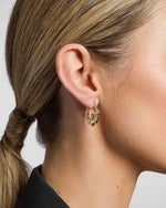 Gold Claddagh Creole Hoop Earrings