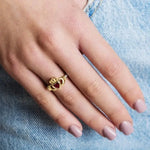 Yellow or White Gold Claddagh Birthstone Ring
