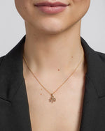 Gold Diamond Shamrock Necklace