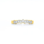 Irish Wedding Ring with Pavé-Set Precious Gemstones