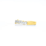 Claddagh Wedding Ring Set Adorned With Heartshaped Gemstone And Diamonds