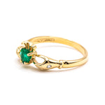 Irish Claddagh Ring With Heartshaped Precious Gemstone