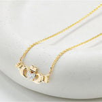 Gold Lab Diamond Claddagh Necklace
