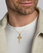 Gold Large Celtic Cross Pendant