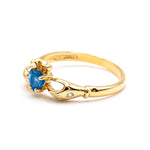 Irish Claddagh Ring With Heartshaped Precious Gemstone