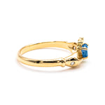 Irish Claddagh Ring With Heartshaped Precious Gemstone