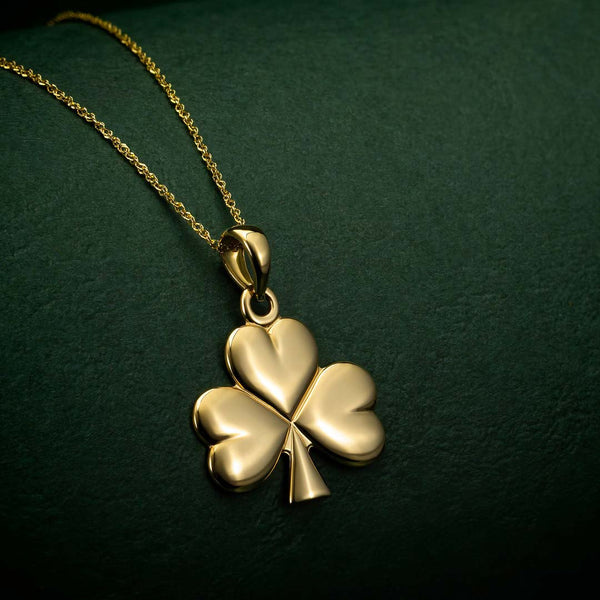 Gold Shamrock Necklace