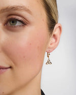 Gold Trinity Knot Drop Earrings