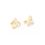 Diamond Celtic Trinity Knot Stud Earrings