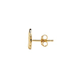 Gold Vermeil Claddagh Stud Earrings
