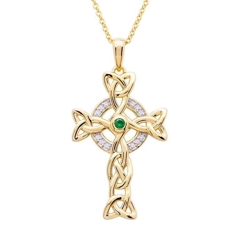 Gold Vermeil Filigree Celtic Cross Necklace