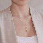 Gold Vermeil Filigree Celtic Cross Necklace