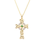 Gold Vermeil Filigree Celtic Cross Necklace