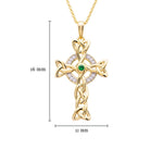 Gold Vermeil Filigree Celtic Cross Necklace