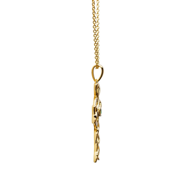 Gold Vermeil Filigree Celtic Cross Necklace