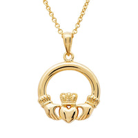 Gold Vermeil Claddagh Necklace