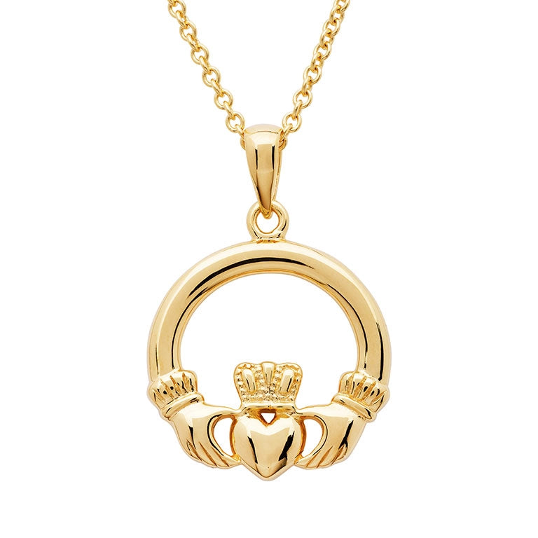 Gold Vermeil Claddagh Necklace
