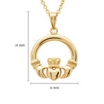 Gold Vermeil Claddagh Necklace
