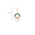 Gold Vermeil Malachite Claddagh Drop Earrings