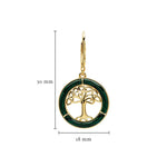 Gold Vermeil Malachite Tree of Life Earrings