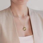 Gold Vermeil Malachite Tree of Life Necklace