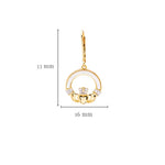 Gold Vermeil Mother of Pearl Claddagh Drop Earrings
