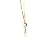 Gold Vermeil Shamrock Necklace With Cubic Zirconia