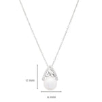 Silver Trinity Knot Pearl Pendant