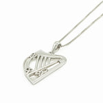 Irish Harp Pendant in Sterling Silver