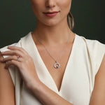 Sterling Silver Claddagh Birthstone Necklace