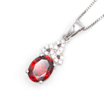 Silver Birthstone Trinity Knot Necklace