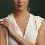 Sterling Silver Claddagh Birthstone Necklace