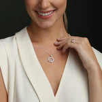 Sterling Silver Claddagh Birthstone Necklace