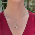 Claddagh Necklace with Heartshaped Lab Diamond