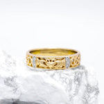 Ladies And Gents Diamond Claddagh Celtic Knot Wedding Ring Set