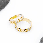 Ladies And Gents Diamond Claddagh Celtic Knot Wedding Ring Set