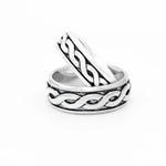 Ladies And Gents Oxidized Sterling Silver Celtic Knot Ring Set