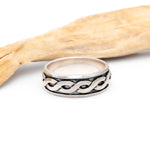 Ladies And Gents Oxidized Sterling Silver Celtic Knot Ring Set