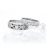 Ladies And Gents Diamond Claddagh Celtic Knot Wedding Ring Set