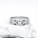 Ladies And Gents Diamond Claddagh Celtic Knot Wedding Ring Set
