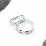 Ladies And Gents Diamond Claddagh Celtic Knot Wedding Ring Set