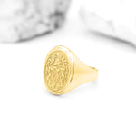 Ladies Family Crest Signet Ring