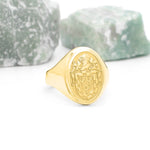 Ladies Family Crest Signet Ring