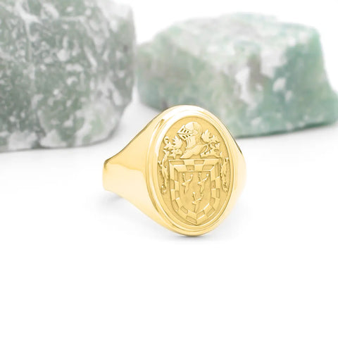 Ladies Family Crest Signet Ring