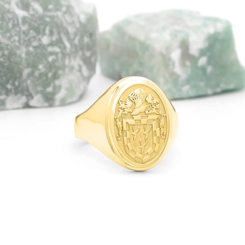 Ladies Family Crest Signet Ring