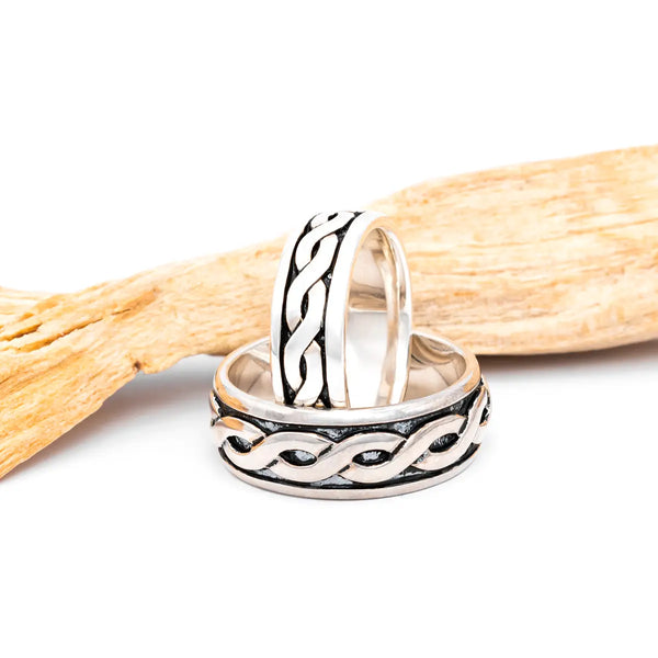 Ladies Oxidized Sterling Silver Celtic Knot Ring
