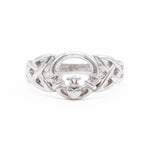 Ladies Silver Claddagh Celtic Ring