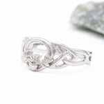 Ladies Silver Claddagh Celtic Ring
