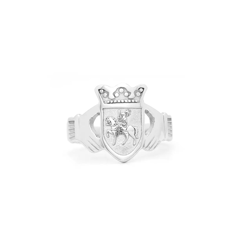 Ladies Claddagh Family Crest Ring